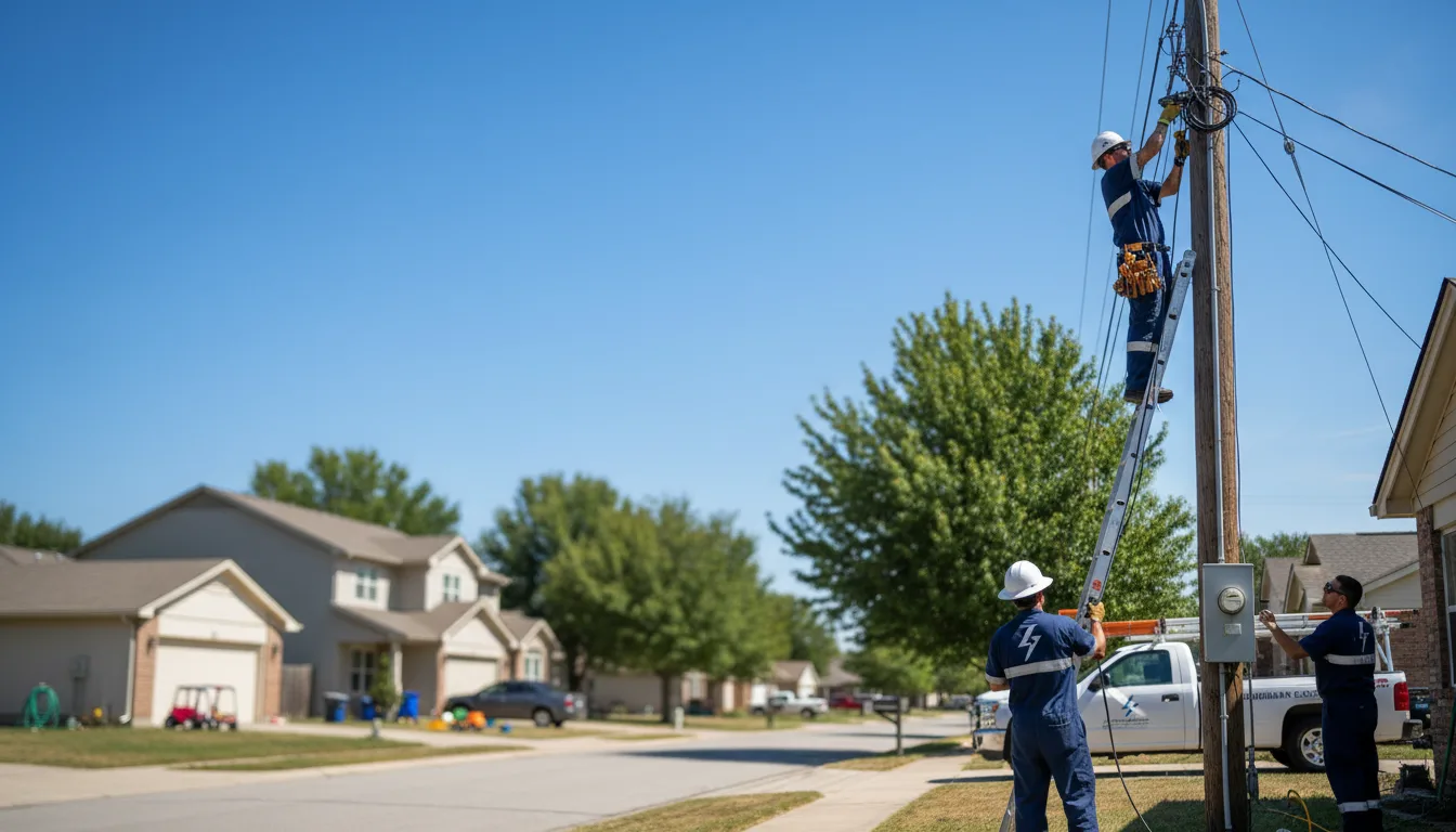 Residential electrician providing installation services in Esmond, ND
